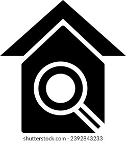 Icono de la casa de búsqueda: "Representando una herramienta fácil de usar para la caza de casas, este icono es perfecto para sitios web y aplicaciones inmobiliarias. Simplifica la búsqueda del hogar ideal, haciendo que el proceso sea más invitante