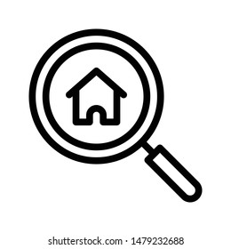 search house thin line vector icon