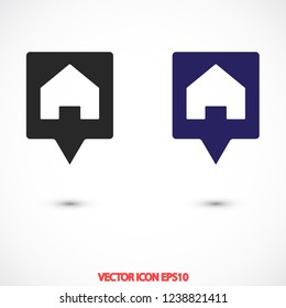 search house vector icon 10 eps