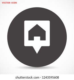 search house vector icon 10 eps