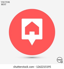 search house vector icon 10 eps