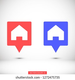 search house vector icon 10 eps