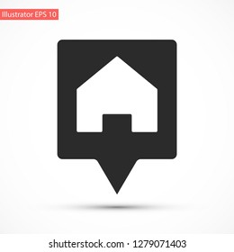 search house vector icon 10 eps