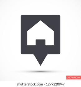 search house vector icon 10 eps