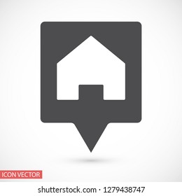 search house vector icon 10 eps