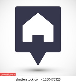 search house vector icon 10 eps