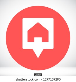 search house vector icon 10 eps
