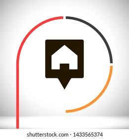 search house vector icon 10 eps , Lorem ipsum Flat design