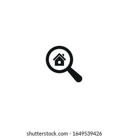 search house vector icon on white background
