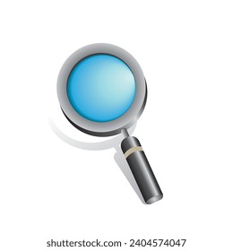 Icono de búsqueda 3D. Vector de icono de búsqueda. Descubrimiento, investigación, icono de búsqueda. Vidrio de aumento. Buscar diseño vectorial de icono para aplicaciones web y móviles. Ilustración vectorial.