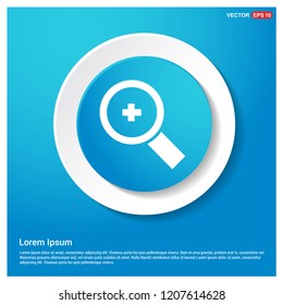 search icon Abstract Blue Web Sticker Button - vector icon