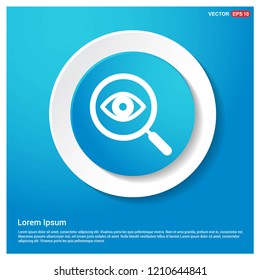 Search Icon Abstract Blue Web Sticker Button - Free vector icon