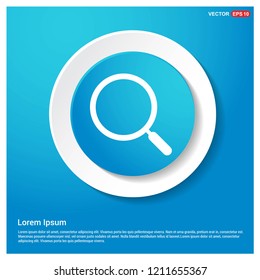search icon Abstract Blue Web Sticker Button - Free vector icon