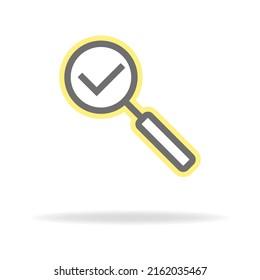 search icon with an approval sign