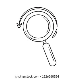 search icon, arrows browser refresh vector illustration line style