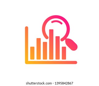 Search icon. Audit analysis sign. Magnify glass. Classic flat style. Gradient search icon. Vector