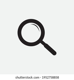Suchsymbol im schwarzen Flachdesign. für Vorlagen, Logos, Aufkleber