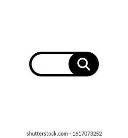 Search icon black flat shape design isolated on white background
