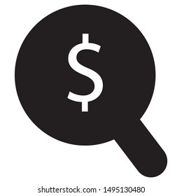 Search icon black vector illustration 