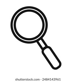 search icon black and white vector sign
