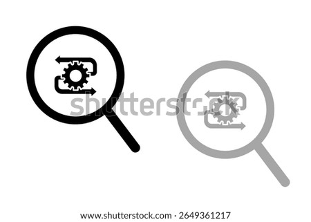 Search icon book, minus, plus, vector illustration, magnifying glass symbol, search icon clip art , zoom in and zoom out symbol, Magnifying glass sign isolated.