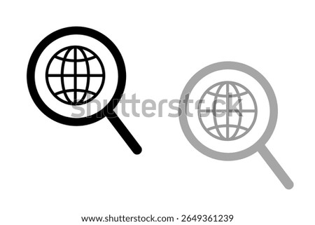 Search icon book, minus, plus, vector illustration, magnifying glass symbol, search icon clip art , zoom in and zoom out symbol, Magnifying glass sign isolated.