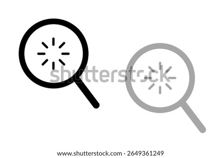 Search icon book, minus, plus, vector illustration, magnifying glass symbol, search icon clip art , zoom in and zoom out symbol, Magnifying glass sign isolated.