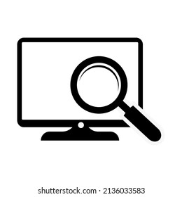 Search icon. browser icon. Webpage icon internet icon with search sign vector