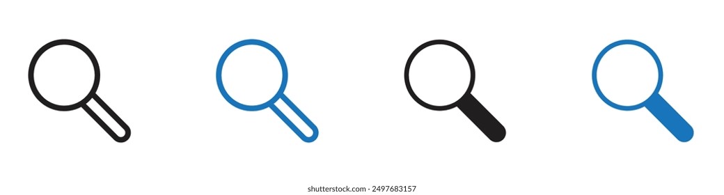 Search icon Collection in Black and white background