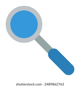 Search icon color or logo illustration flat color blue style