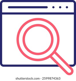 Search Icon Color Vector Illustration