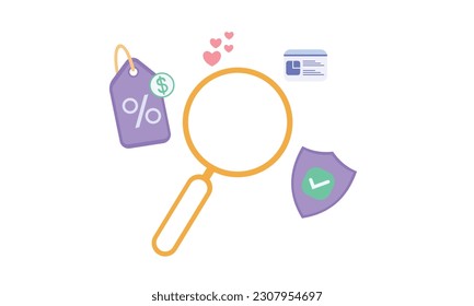 Search icon concept of finding promotions.