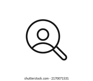 Search icon concept. Single premium editable stroke pictogram perfect for logos, mobile apps, online shops and web sites. Vector symbol isolated on white background. 