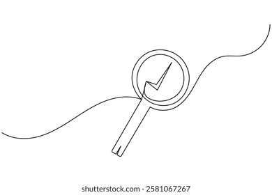 Search icon continuous one line drawing and minimalist business style isolate outline vector icon