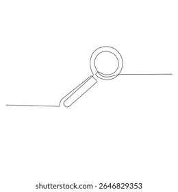 Search  icon   continuous one line drawing of outline vector illustration
