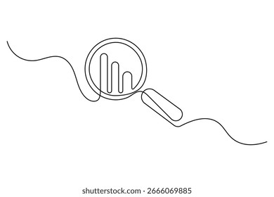 Icono de Búsqueda Dibujo continuo de una línea y estilo minimalista Aislar Ilustración vectorial de contorno
