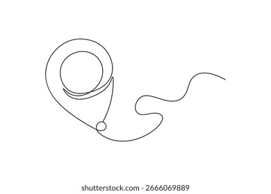Suchsymbol durchgehende einzeilige Zeichnung und minimalistischen Stil isolieren Umriss Vektorgrafik
