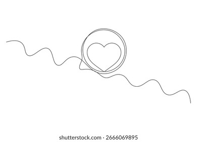 Suchsymbol durchgehende einzeilige Zeichnung und minimalistischen Stil isolieren Umriss Vektorgrafik
