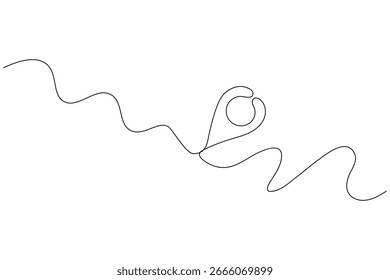 Suchsymbol durchgehende einzeilige Zeichnung und minimalistischen Stil isolieren Umriss Vektorgrafik
