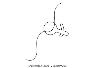 Search icon continuous one line drawing and minimalist style isolate outline vector illustration
