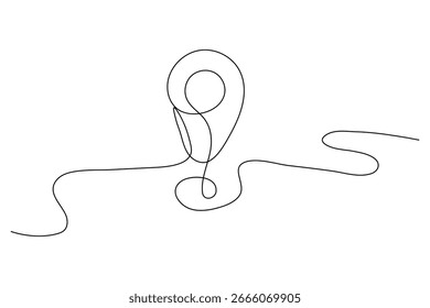 Suchsymbol durchgehende einzeilige Zeichnung und minimalistischen Stil isolieren Umriss Vektorgrafik
