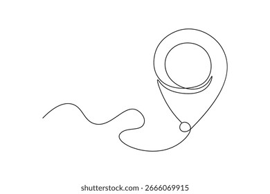 Ícone de pesquisa desenho contínuo de uma linha e estilo minimalista isolar contorno vetor ilustração
