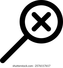 Search Icon Design With Cross 