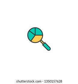 Search icon design. Marketing icon vector illustration