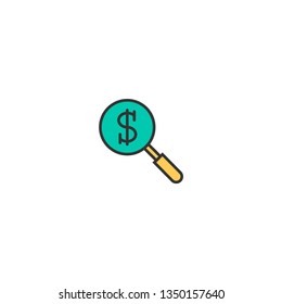 Search icon design. Marketing icon vector illustration