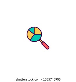 Search icon design. Marketing icon vector illustration