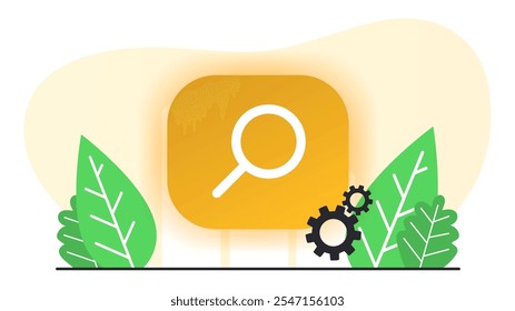 Diseño de icono de Búsqueda. Ilustración vectorial. Plantilla de fondo del navegador de Internet.