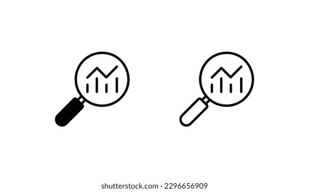 Search icon design with white background stock illustration