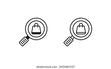 Diseño de ícono de Búsqueda con fondo blanco ilustración de stock