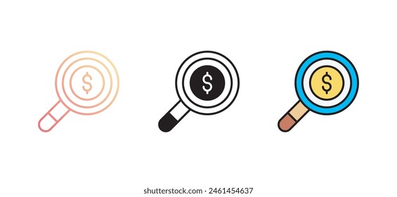 Diseño de ícono de Búsqueda con fondo blanco ilustración de stock